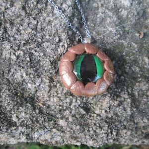 Fimo dragon eye pendant necklace