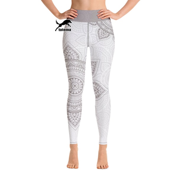 Manadala yoga leggings | high quality yogawear sport gym apparel | flower of life printed activewear spandex pants for yoga