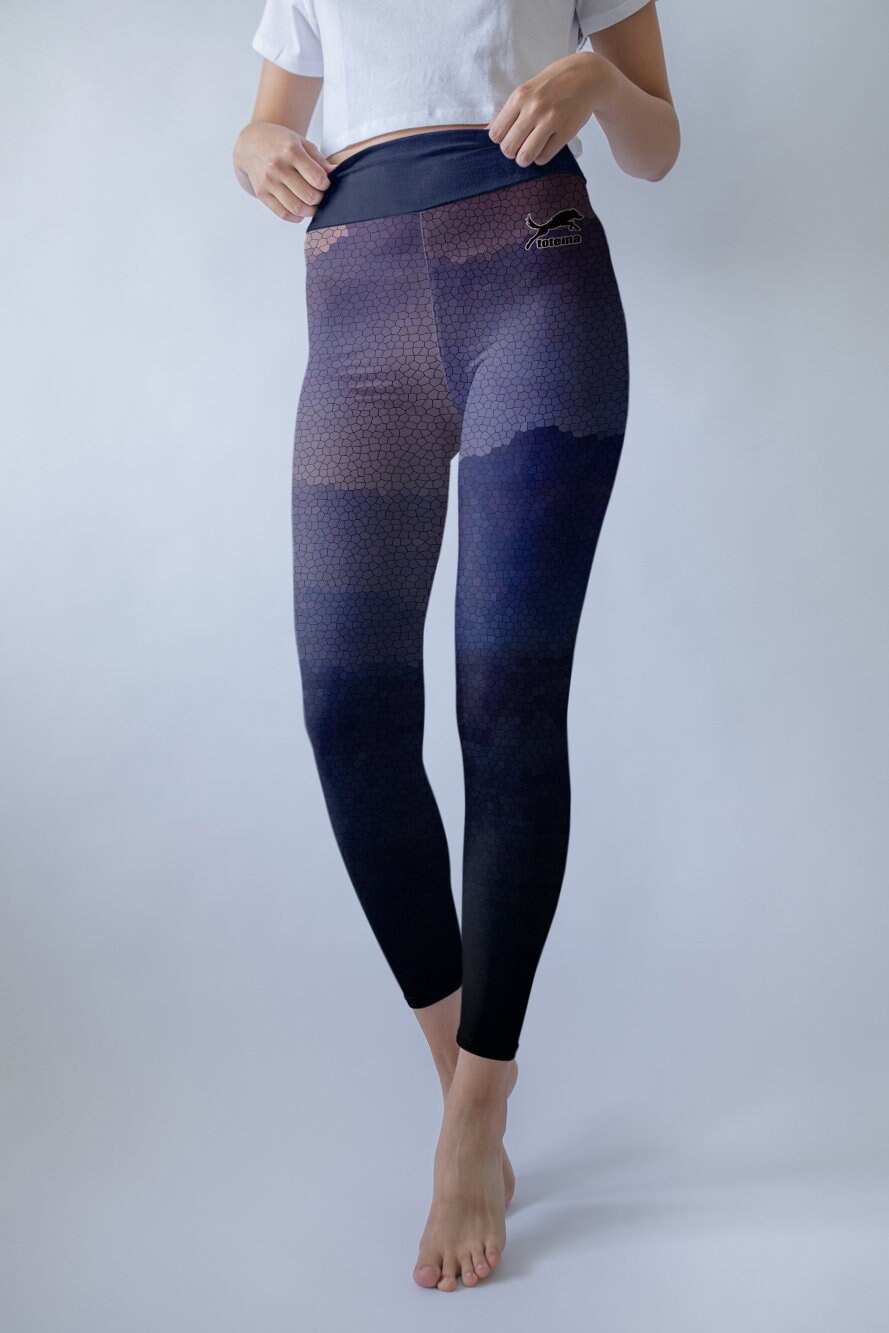 Blue Ombre Yoga Leggings High Quality Yogawear Sport Gym Apparel