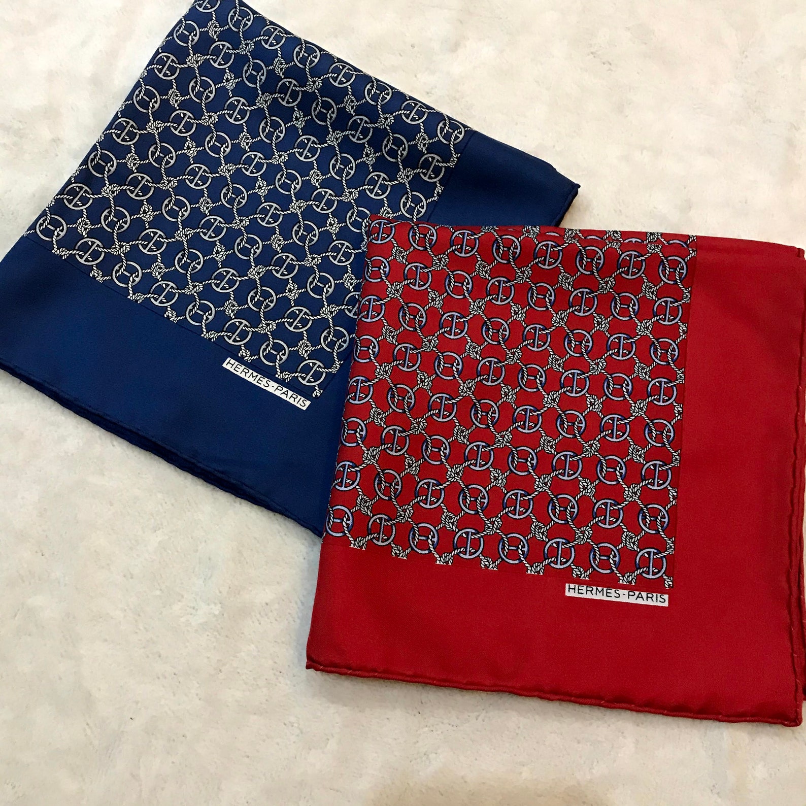 HERMES POCKET SQUARE 45 Vintage Hermes pocket square Etsy