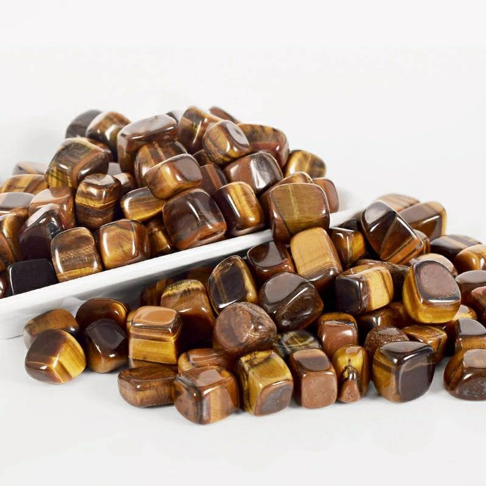 Tigers Eye Crystal Tiger Eye tumbled gemstone healing Etsy