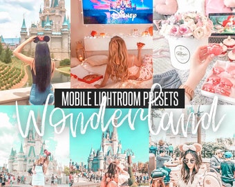 Wonderland business and blogger mobile lightroom preset,instagram influencer preset for lifestyle blog, blogger preset, best light presets,