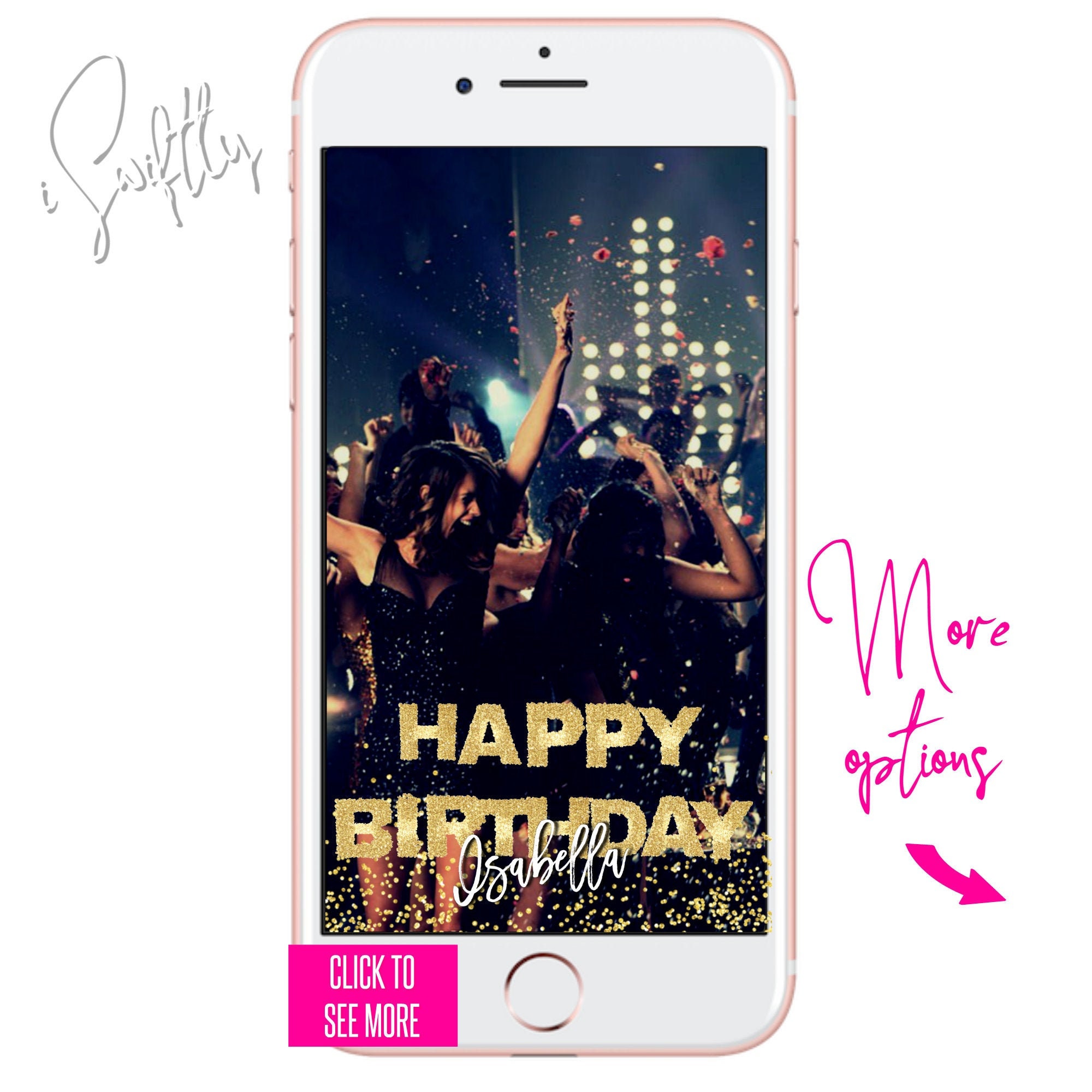 Happy Birthday Snapchat Filter Custom Birthday Party Etsy
