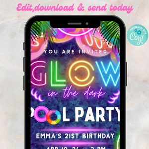 Wonmelody Happy Birthday Pool Party Banner Tropicale Piscina Decorazioni per feste Piscina Estiva Festa di Compleanno Banner per il 1 °, 2 ° 3 ° compleanno, Hawaiano Beach Party Coconut Flamingo