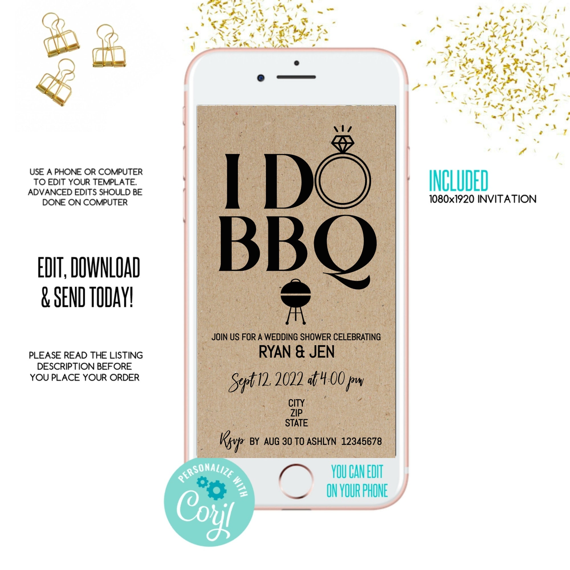 I do bbq einvitation bbq phone invite bbq invitationwedding shower evite summer party Invitation Electronic Invitebbq sms