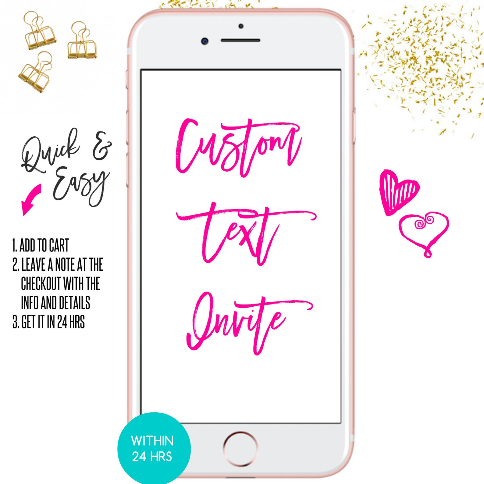 Custom Invitationcustom EINVITATION Custom Text Invitation Etsy