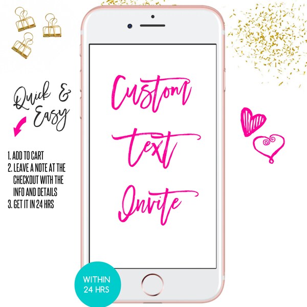 Custom E Invitations Etsy