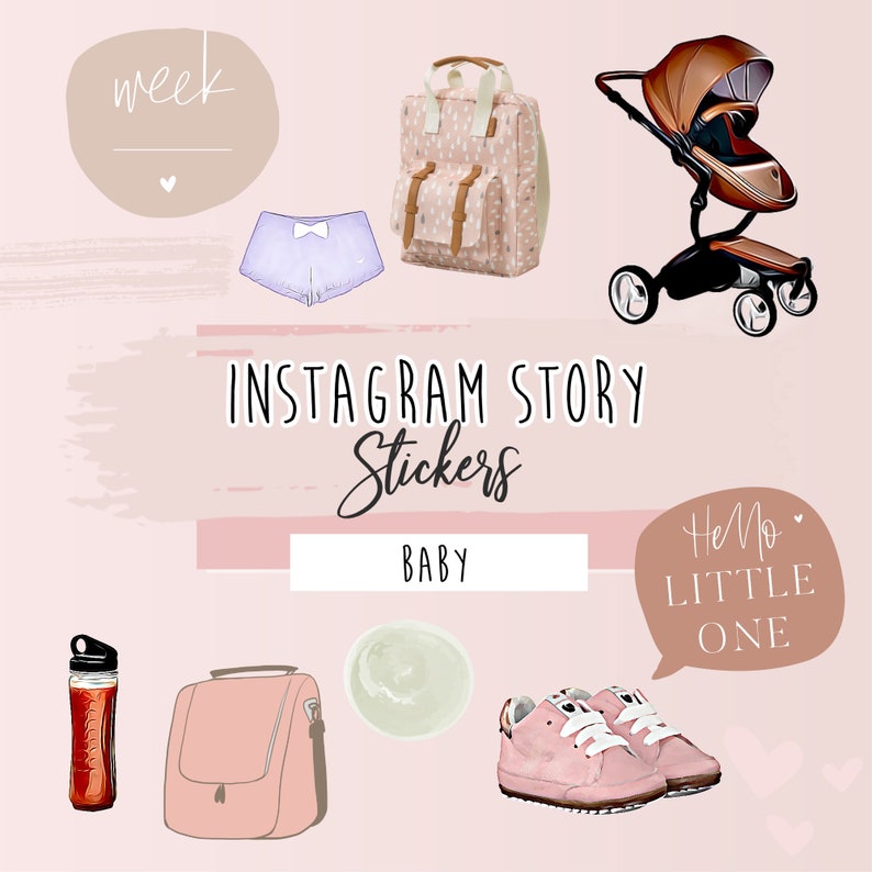 30 Baby Instagram story sticker pack insta story stickers