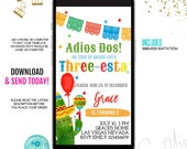 Fiesta birthday e-invitation, electronic three esta birthday iphone invitation, fiesta e-invitation, no time to siesta,fiesta party invite