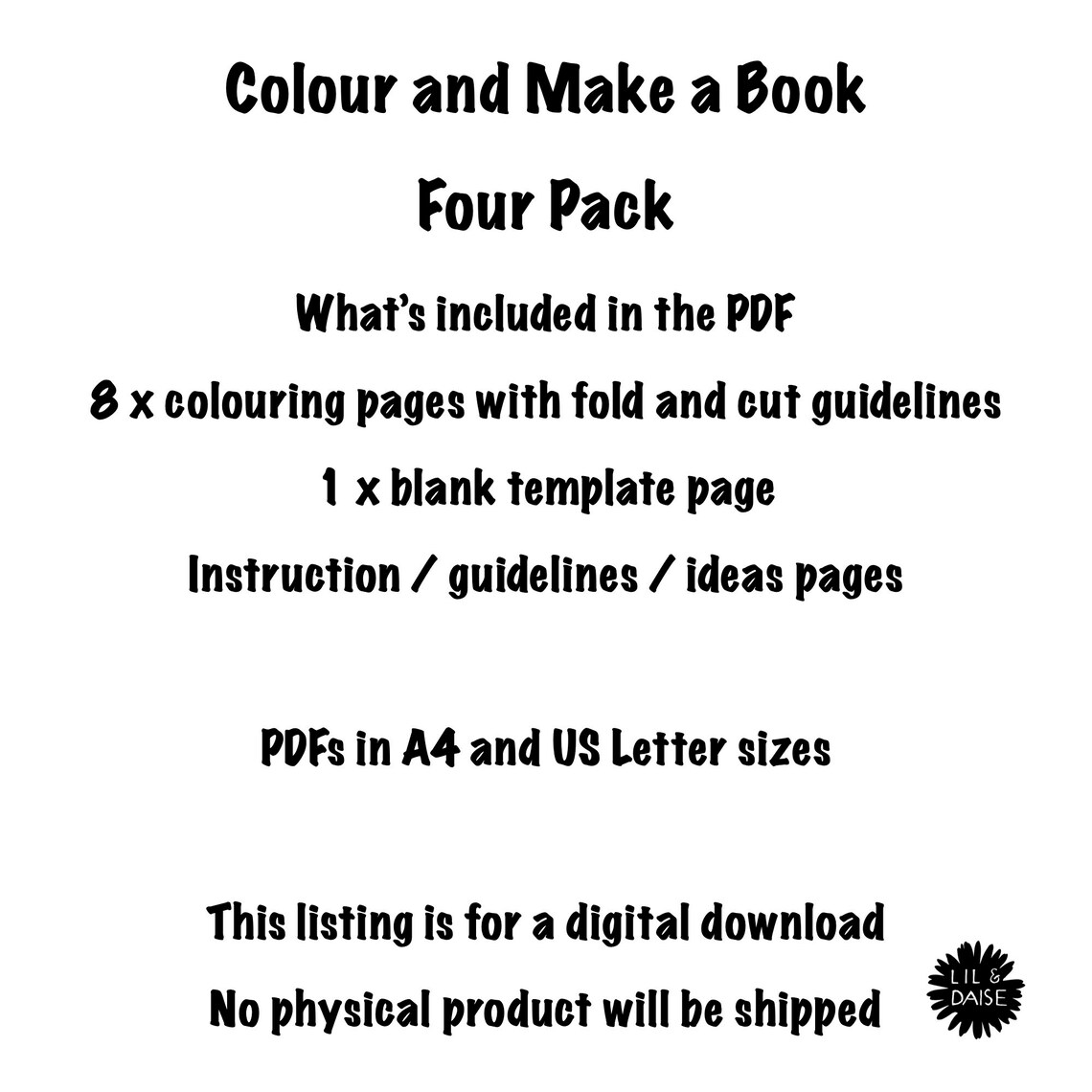 colour-and-make-a-mini-book-printable-colouring-4-pack-etsy-uk