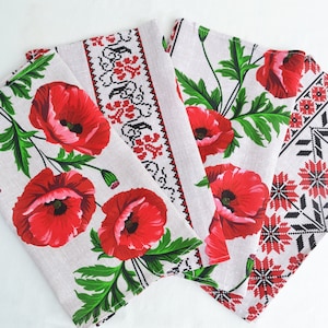 100% Linen Ukrainian kitchen towels Rushnyk Ukrainian gifts