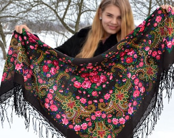 Ukrainian piano shawl Ukrainian gifts Babushka