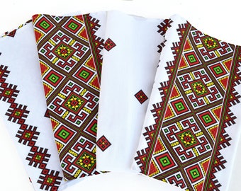 Hutsul kitchen towels embroidery print Ukrainian linen towel Farmhouse decor Ukrainian gifts
