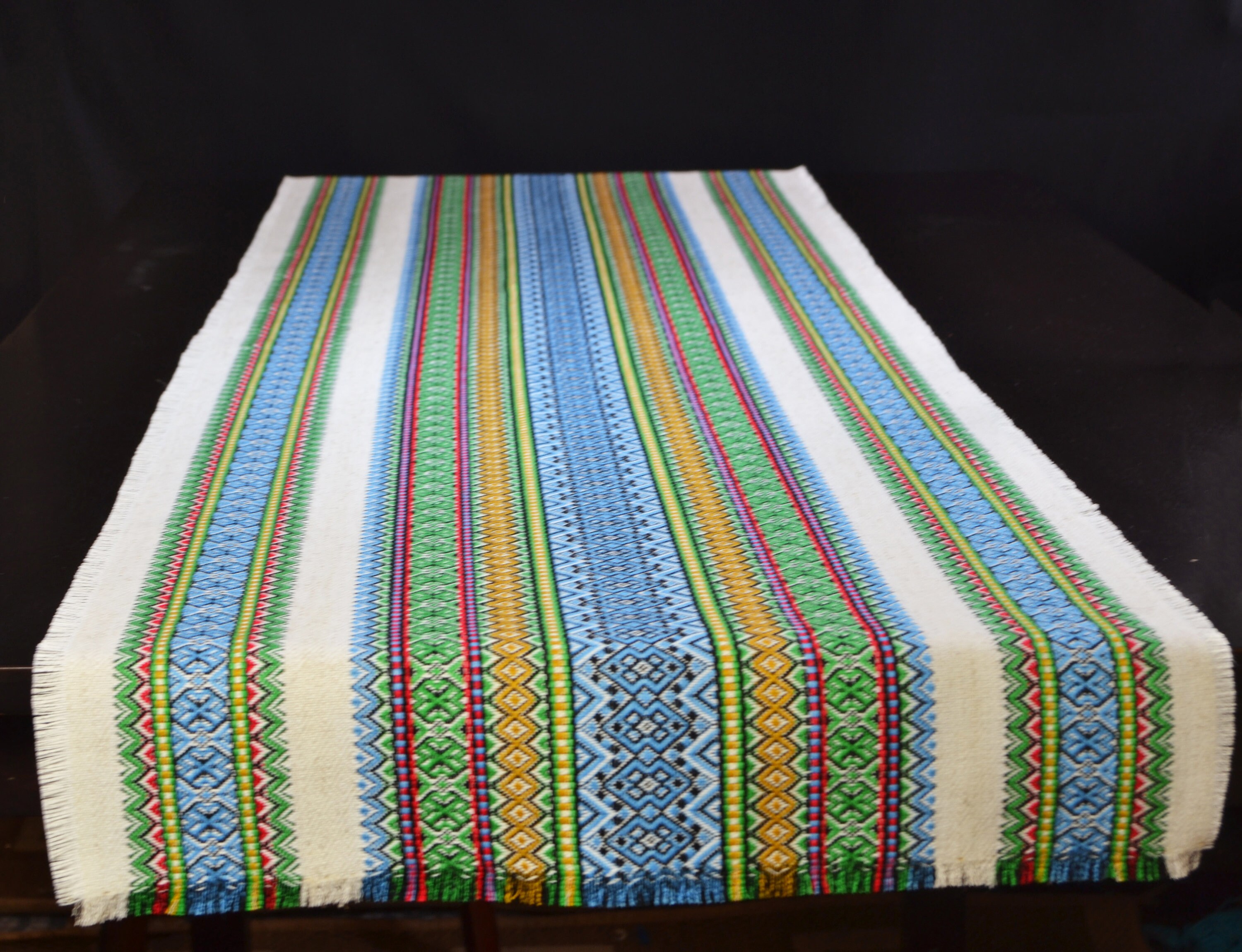 Ukrainian Embroidery Table Runner Frayed Edge Ukrainian Gifts Etsy