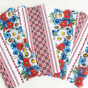 Linen tea towel Rushnyk Ukrainian tea set Ukrainian gifts image 1