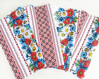 Linen tea towel Rushnyk Ukrainian tea set Ukrainian gifts