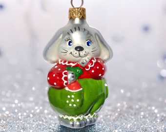 Rabbit glass ornaments Ukraine Christmas Made in ukraine