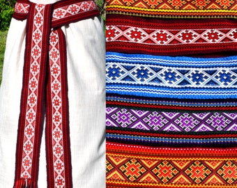 Woven belt 5 colors Ukrainian kraika Traditional slavic sash Ukrainian gifts