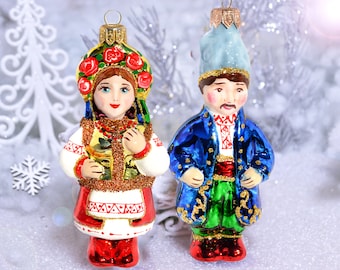 Ukrainian christmas ornament Cossack glass figurine Ukrainian gifts