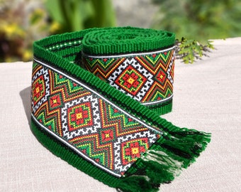 Ukrainian sash Cossack woven belt Hutsul Kozak Folk costume sash