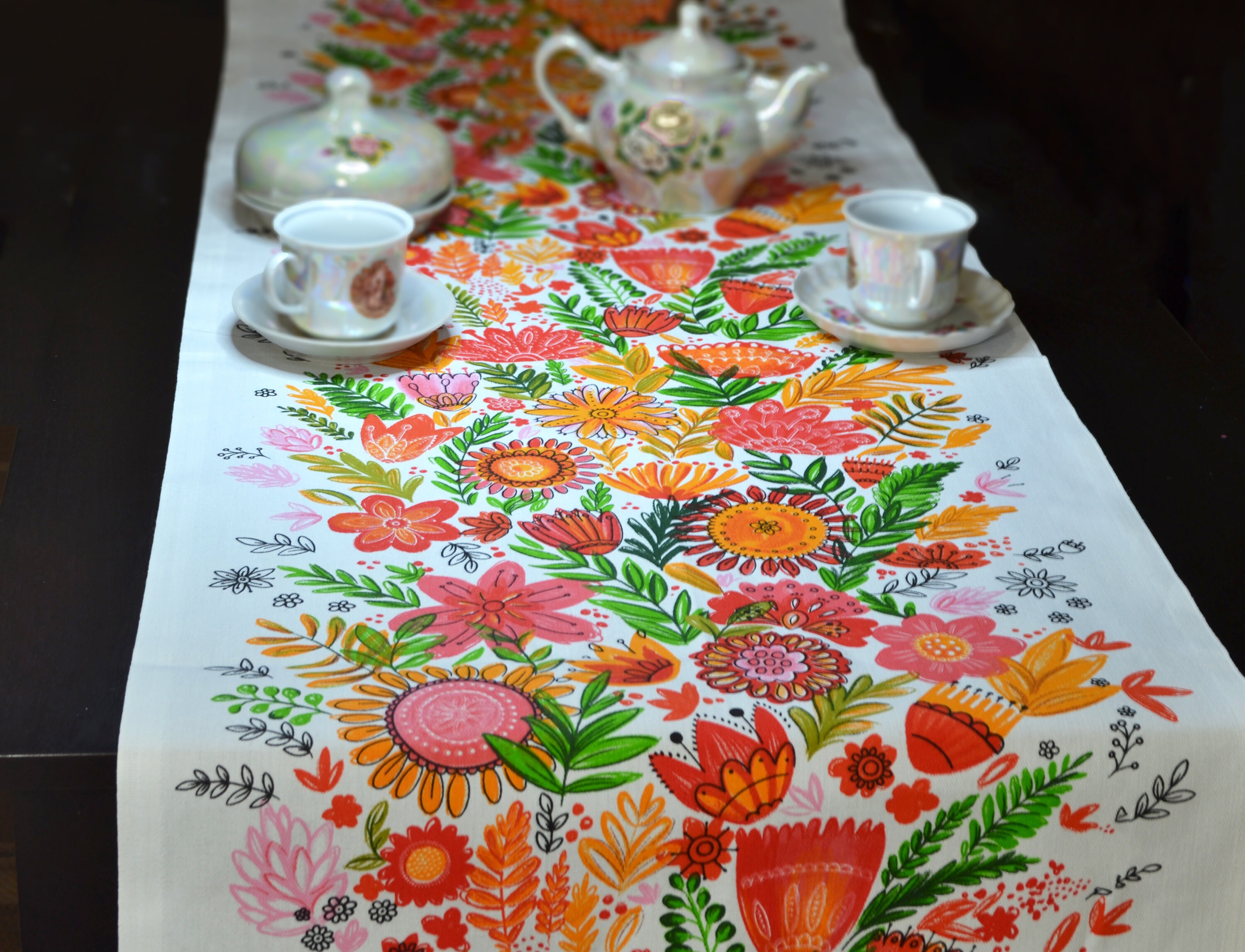 Ukrainian cotton table runner Rustic table runner Easter decor Etsy