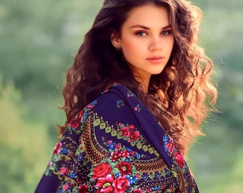 Ukrainian traditional scarf Slavic shawl