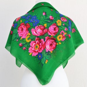 Ukrainian scarves Folk head scarf Babushka Ukrainian gifts
