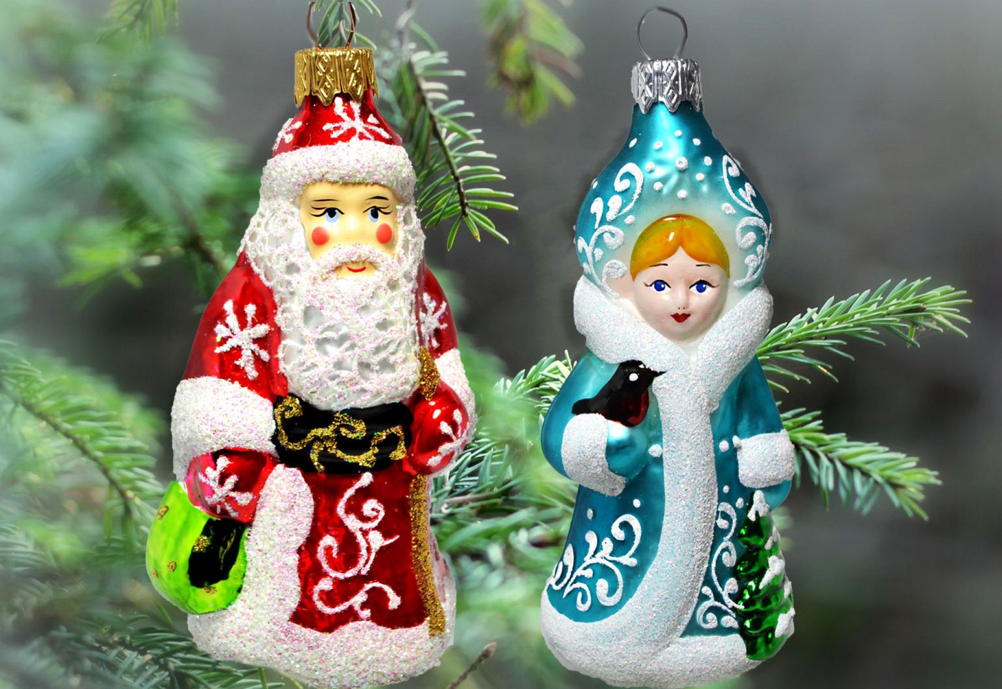 BestPysanky Red Riding Hood Glass Christmas Ornament BestPysanky Red Riding Hood Glass Christmas Ornament