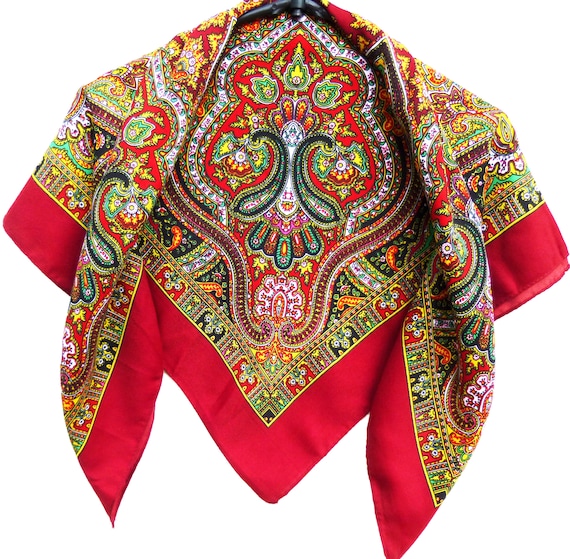 Paisley head scarf Abstract Turkish scarfs