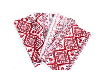 Linen Tea Towels: Ukrainian Kitchen Set