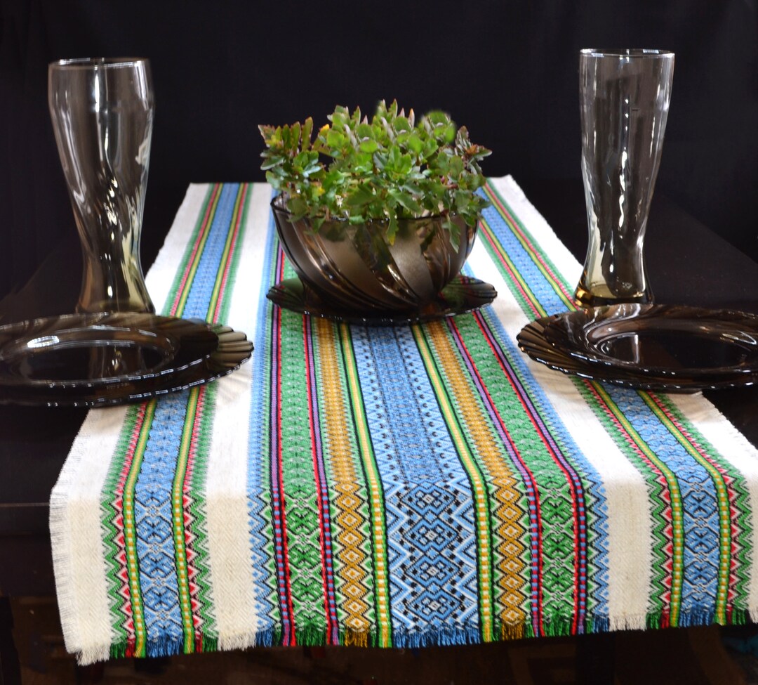 Ukrainian Embroidery Table Runner Frayed Edge Ukrainian Gifts Etsy