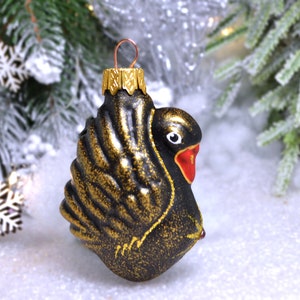 Swan glass ornament Ukrainian christmasTree decoration Holiday decor