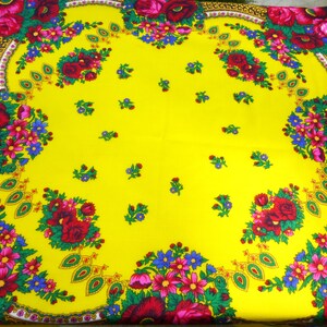 Ukrainian shawl Floral chale Traditional scarf image 3