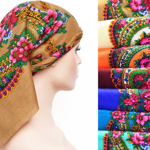 Pañuelo ucraniano Pañuelo para la cabeza Bufanda babushka ucraniana