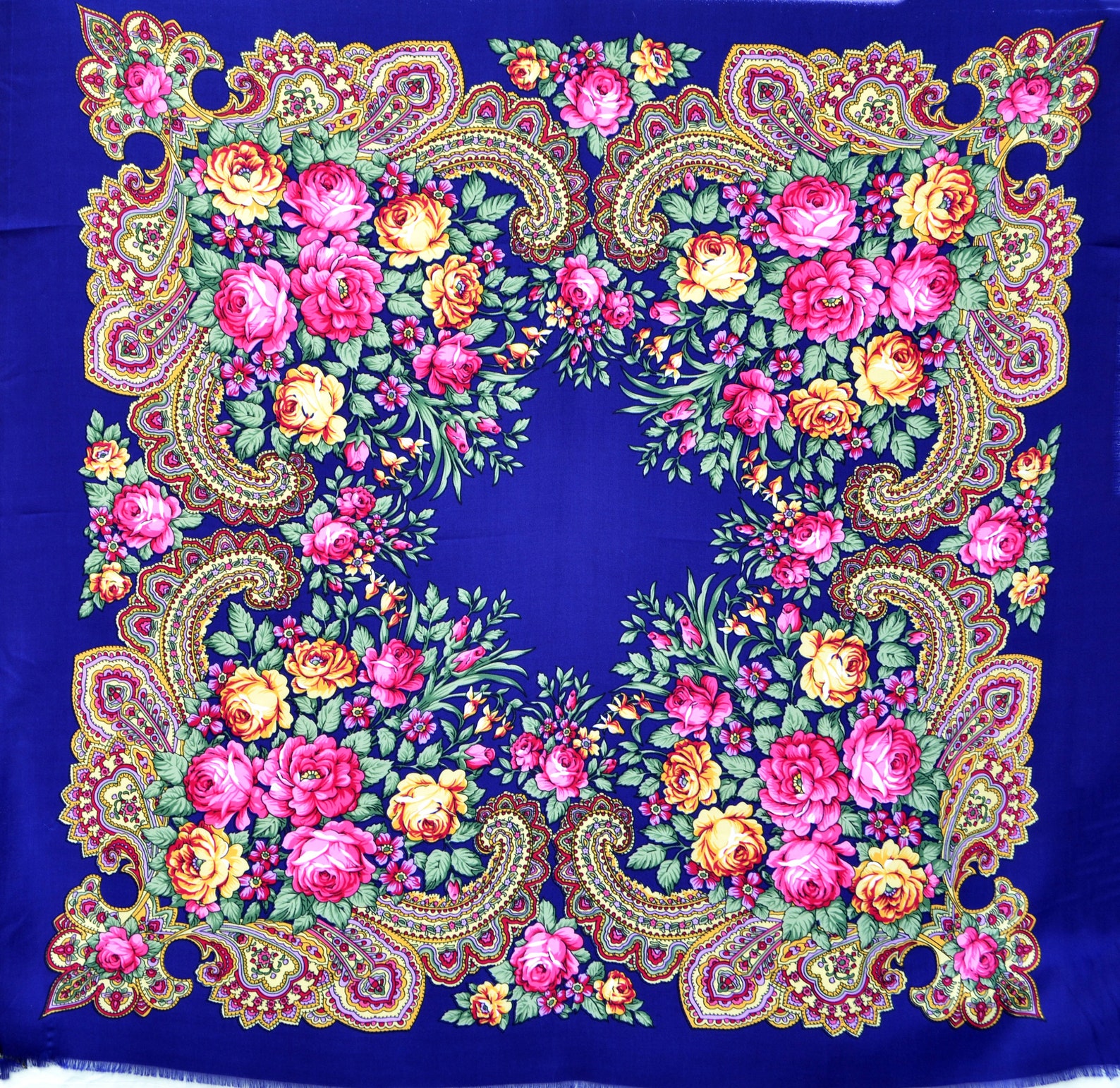 Babushka scarves Russian floral scarf Size 3937 by Etsy