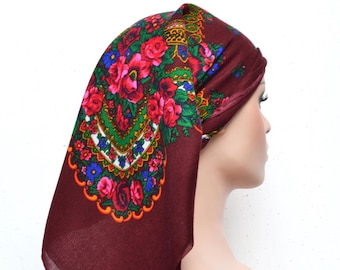 Bufanda ucraniana Bufanda floral babushka Bufanda popular Regalos ucranianos