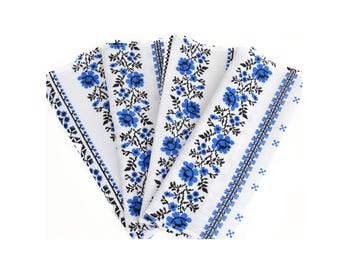100% cotton Set kitchen towel Ukrainian embroidered print Traditional Rushnyk 28.3"x14.2"approx