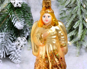 Ukrainian christmas ornaments Glass figurine angel