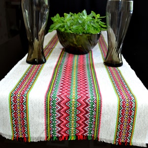 Ukrainian table runner Ukrainian embroidery runner red Ukrainian gifts