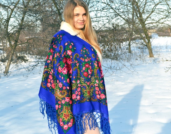 Piano shawl Ukrainian babushka scarf Ukrainian gi… - image 6