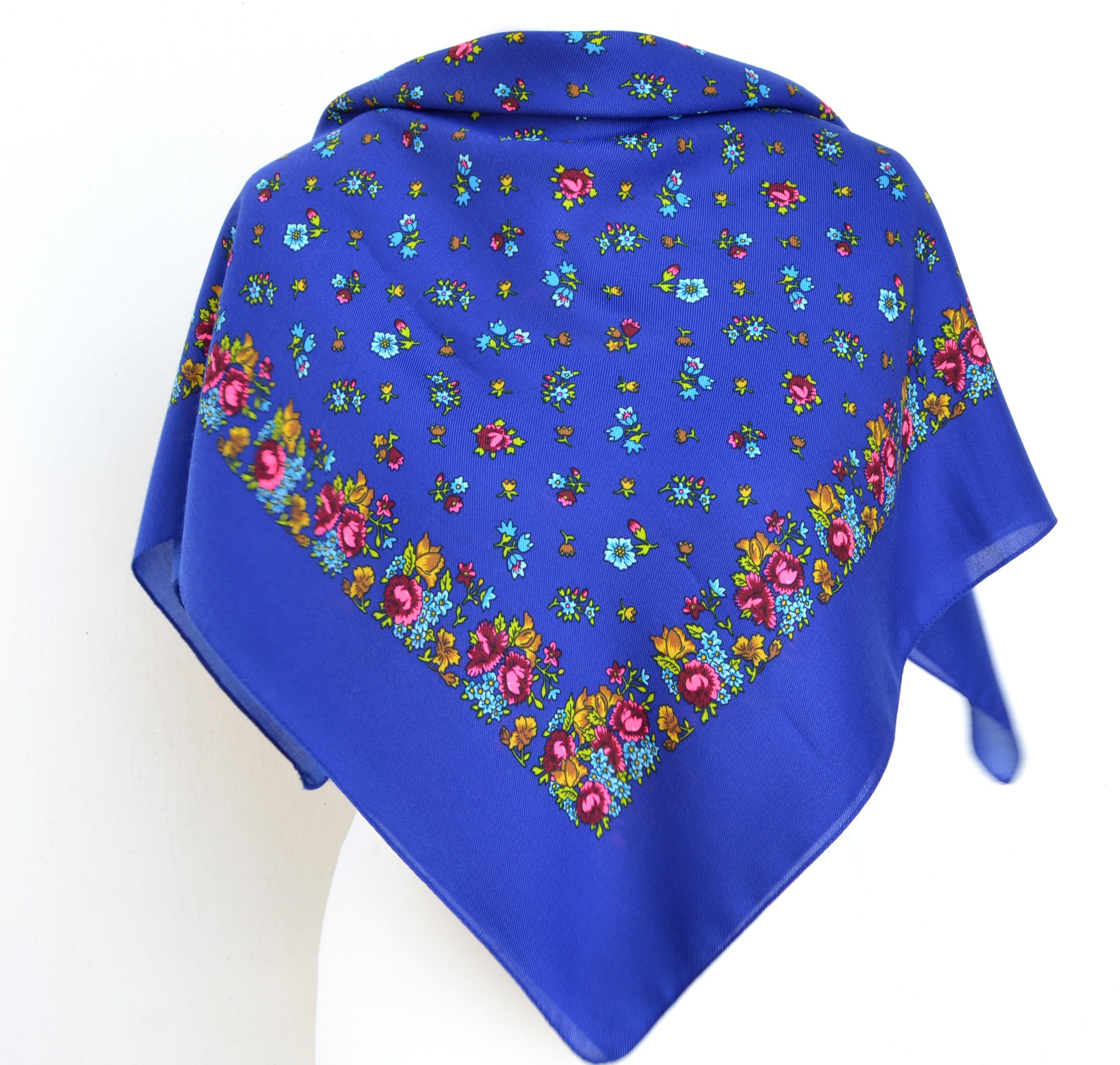 Ukraine Head Scarves Burgundy Square Scarves Babushka Scarf Etsy UK