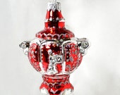 Christmas glass figurine Samovar ornament Family ornament