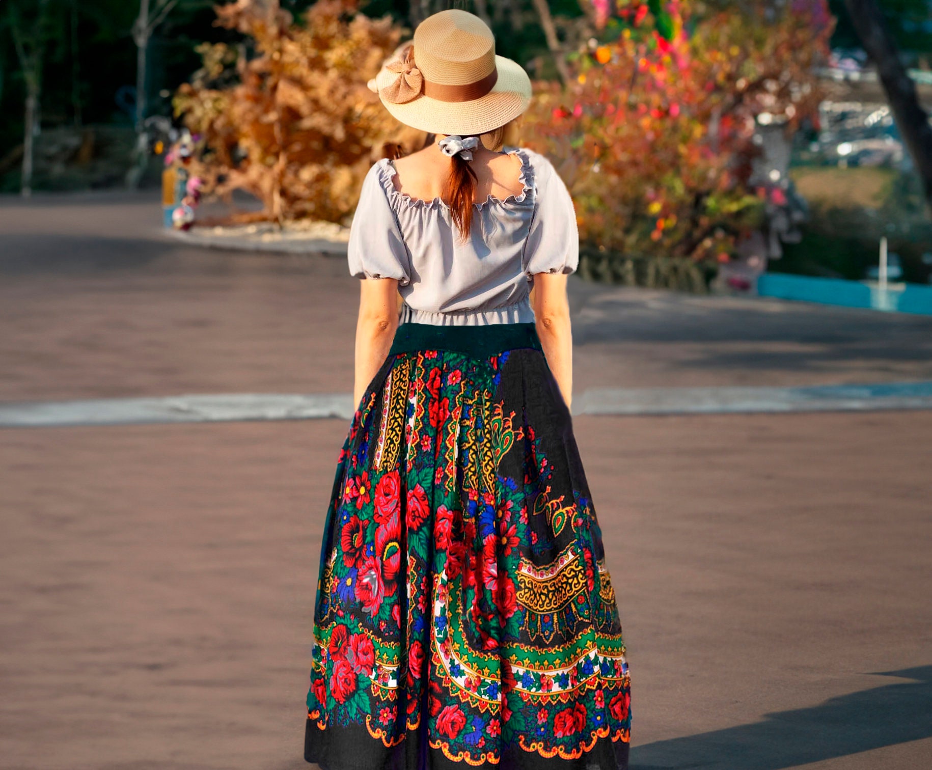 Purple Mexican Skirt Etsy Canada