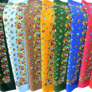 Floral scarves Ukrainian head scarf Slavic scarf