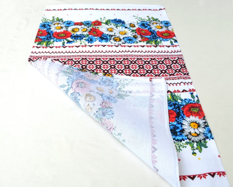 Linen tea towel Rushnyk Ukrainian tea set Ukrainian gifts image 4
