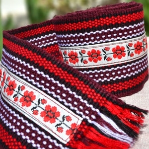 Ukrainian sash Cossack fabric belt made in ukraine Hutsul Kozak Length 2 meters Width 7 centimeters Strap