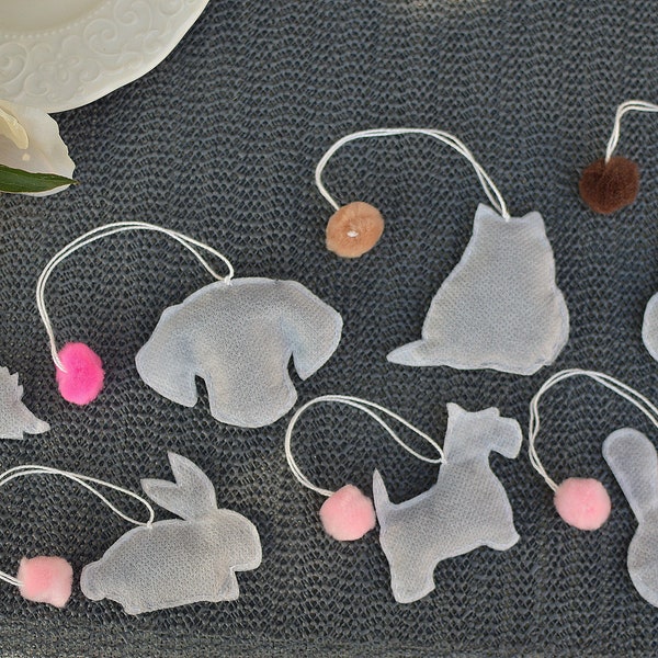 Animals shaped Tea Bags 7 peaces Tea bags Hedgehog Dog Cat Rabbit Baby shower gift Tea bags animals shaped