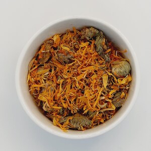 Organic Calendula Tea – Dried Calendula Flowers Herbal Tea, Natural Medicinal Tea, Organic Dried Calendula Petals