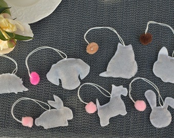 Animals shaped Tea Bags 7 peaces Tea bags Hedgehog Dog Cat Rabbit Baby shower gift Tea bags animals shaped