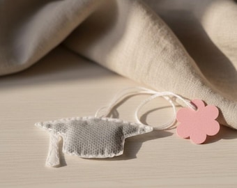 Graduation Hat Tea Bags: Organic Tea Party Favors (5x Pieces)